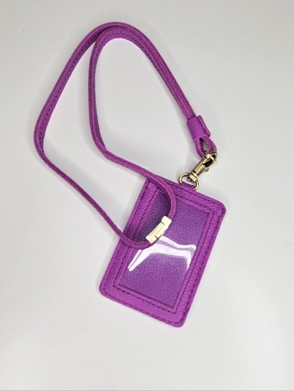 Portland Leather Goods ID Badge Lanyard Cattleya Pink